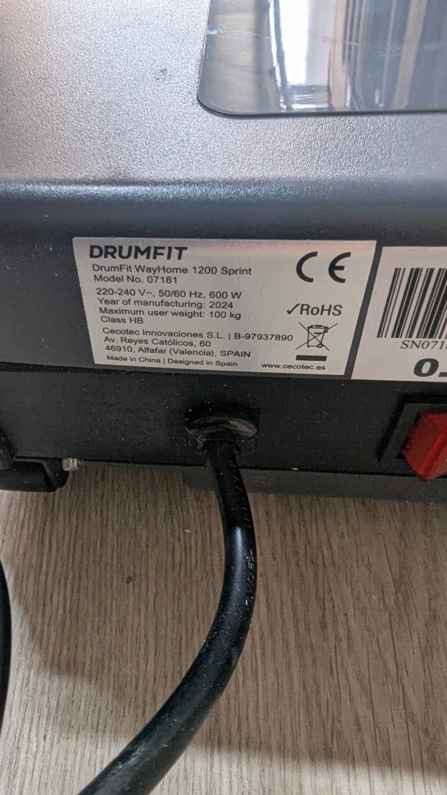 Cecotec Cinta de Correr Plegable carga máxima 100kg - Imagen 7