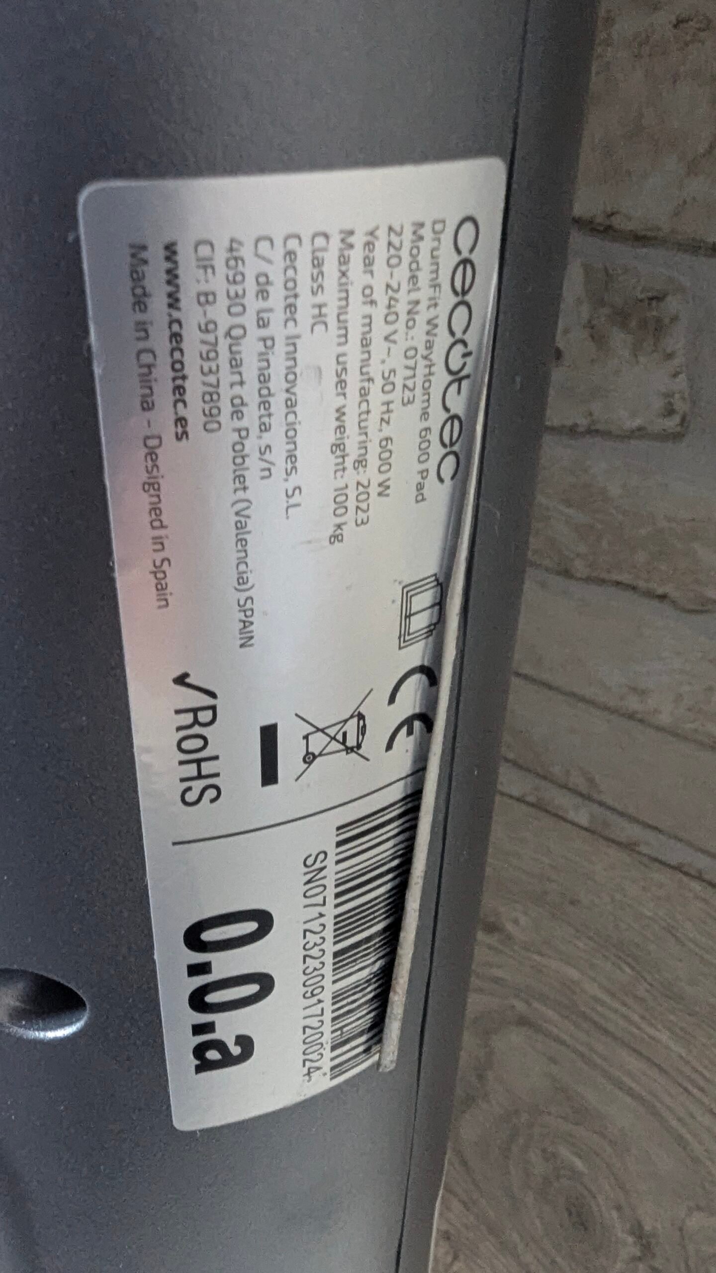 Cecotec Cinta de Andar Plegable - Peso máximo permitido de 120 Kg - Imagen 12