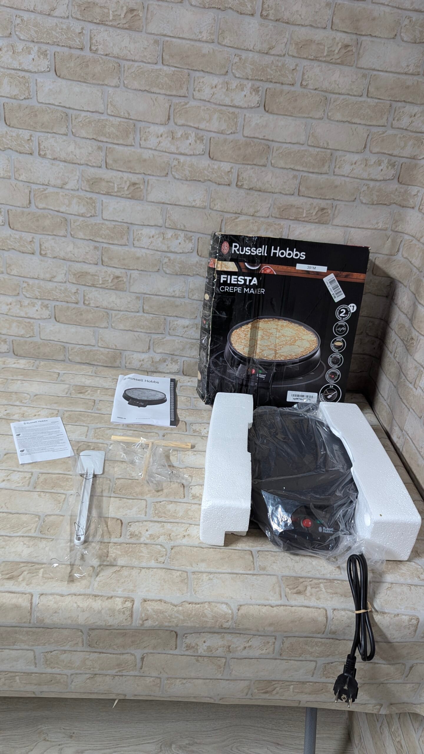 Russell Hobbs Fiesta - Crepera 1000 W, Diámetro de 30 cm - Imagen 2