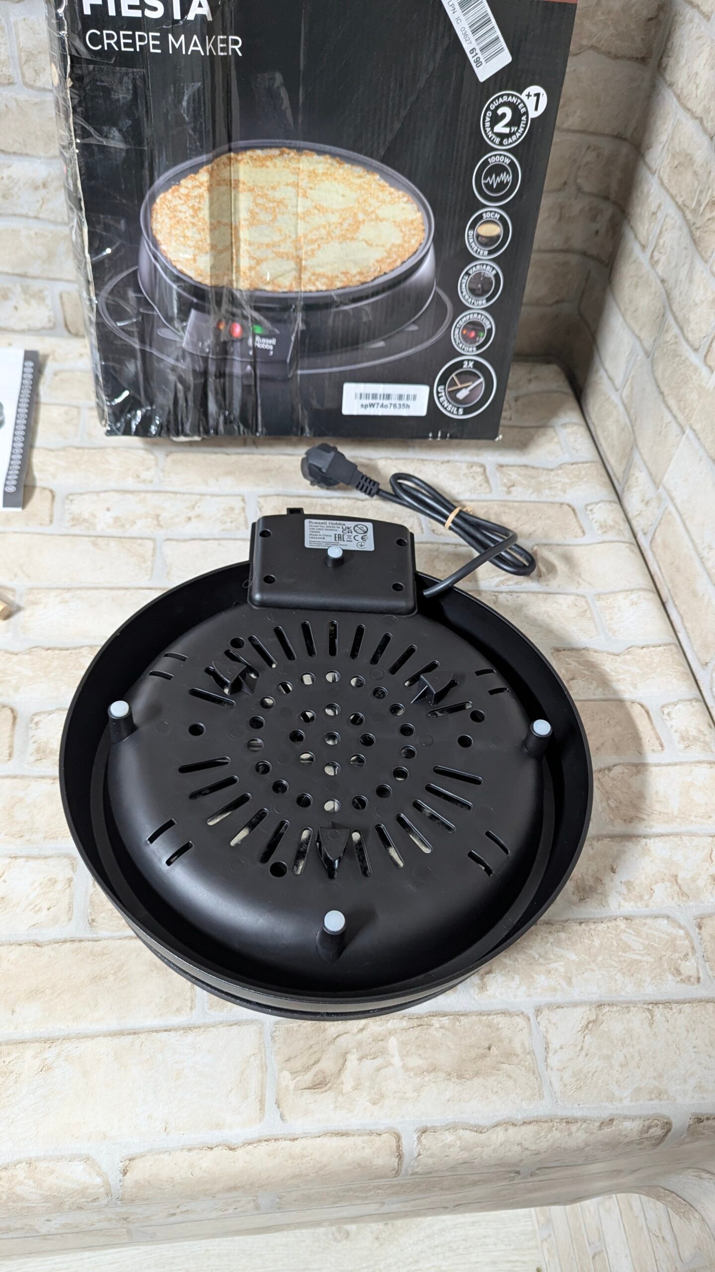 Russell Hobbs Fiesta - Crepera 1000 W, Diámetro de 30 cm - Imagen 7