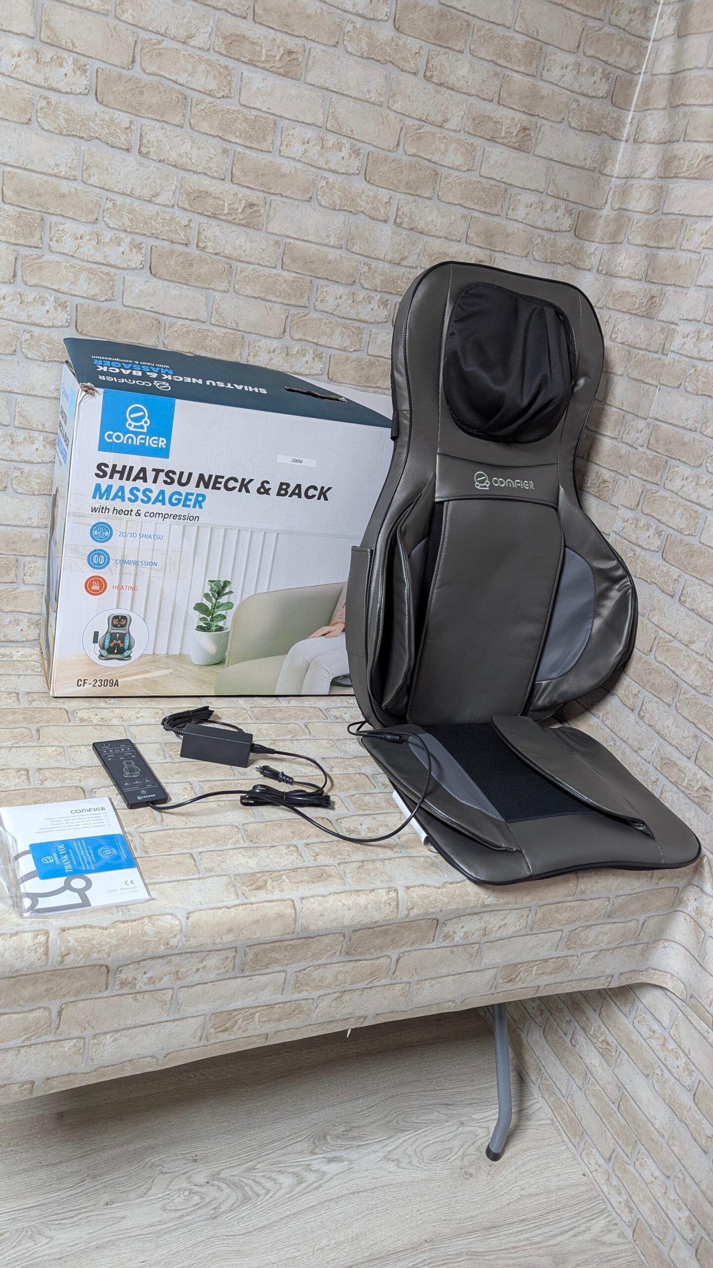 COMFIER Asiento de Masaje Shiatsu para Espalda y Cuello - Masajeador de espalda 2D / 3D - Imagen 2