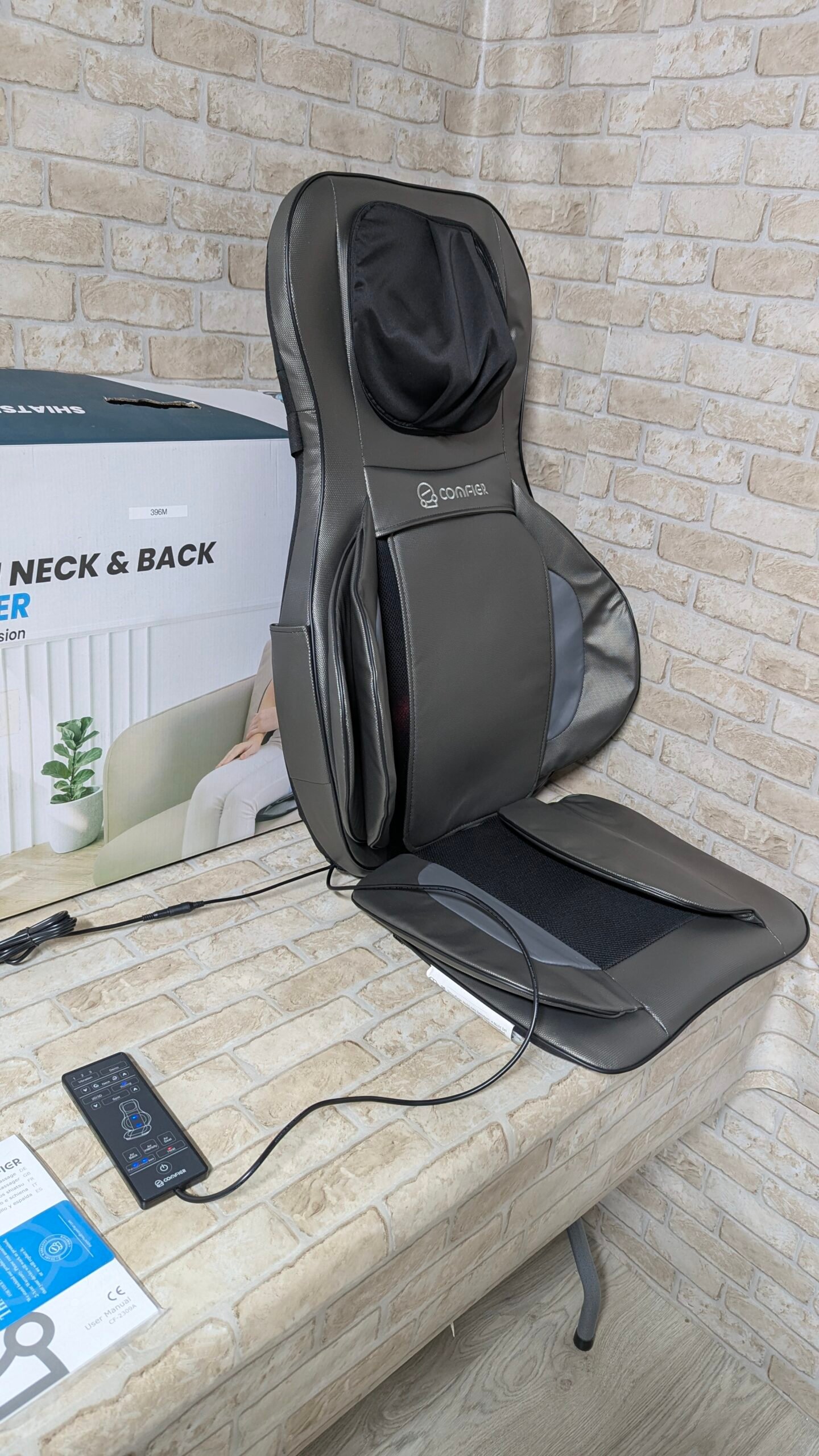 COMFIER Asiento de Masaje Shiatsu para Espalda y Cuello - Masajeador de espalda 2D / 3D - Imagen 7