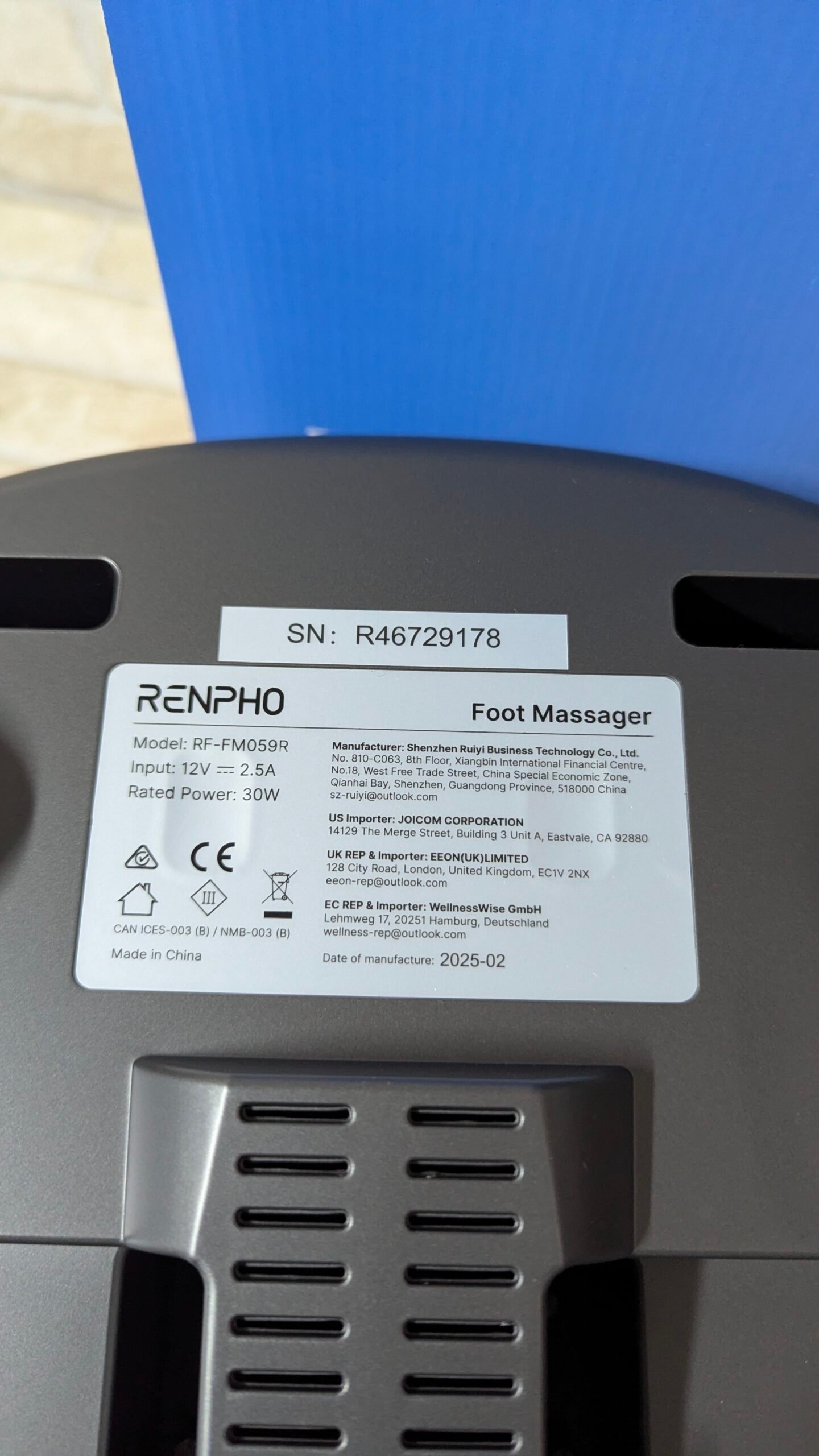 RENPHO Shiatsu Masajeador Eléctrico de Pies con Calor - Imagen 5