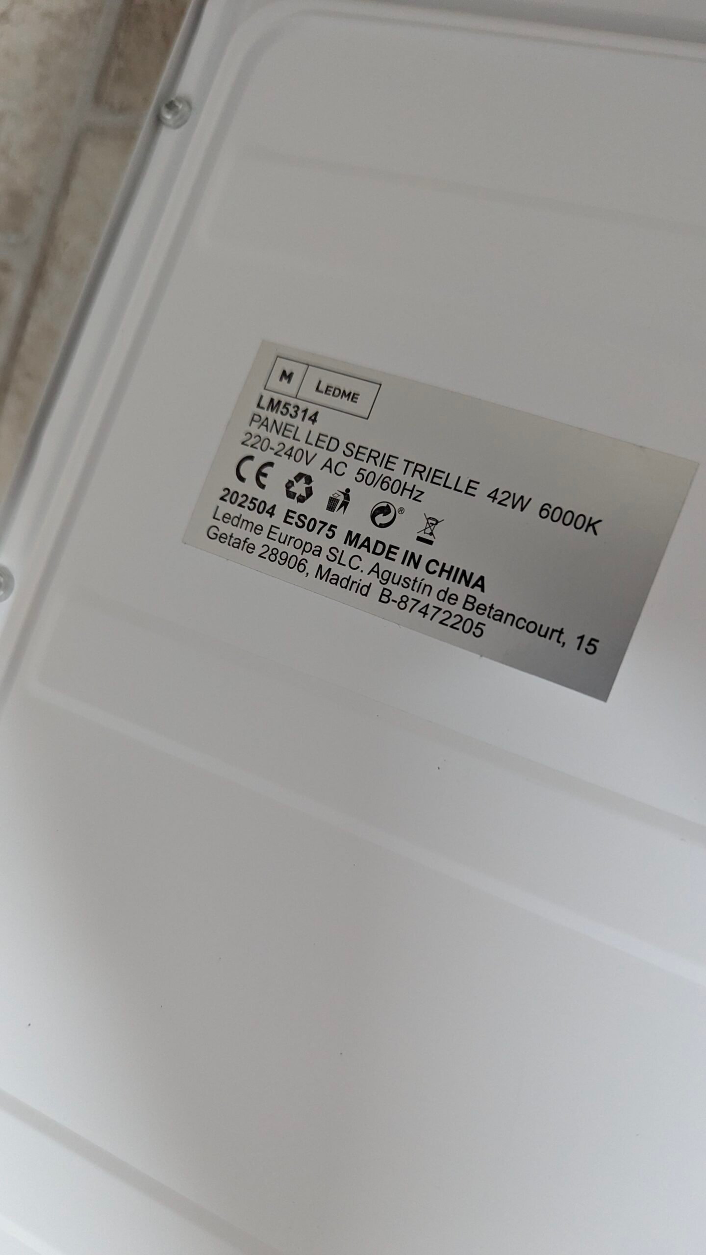 M Ledme - Pack de 2 Panel LED 60X60 cm 42W - Imagen 6