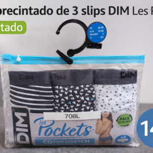 Pack 3 slips DIM Les Pockets algodón stretch