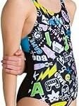 Traje de baño deportivo Arena Girl para niñas con forro divertido