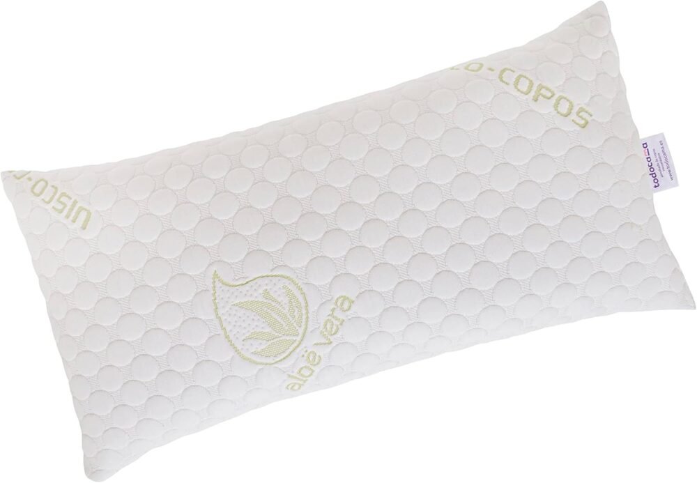 Todocama - Almohada viscoelástica Aloe Vera con Copos 100% viscoelásticos
