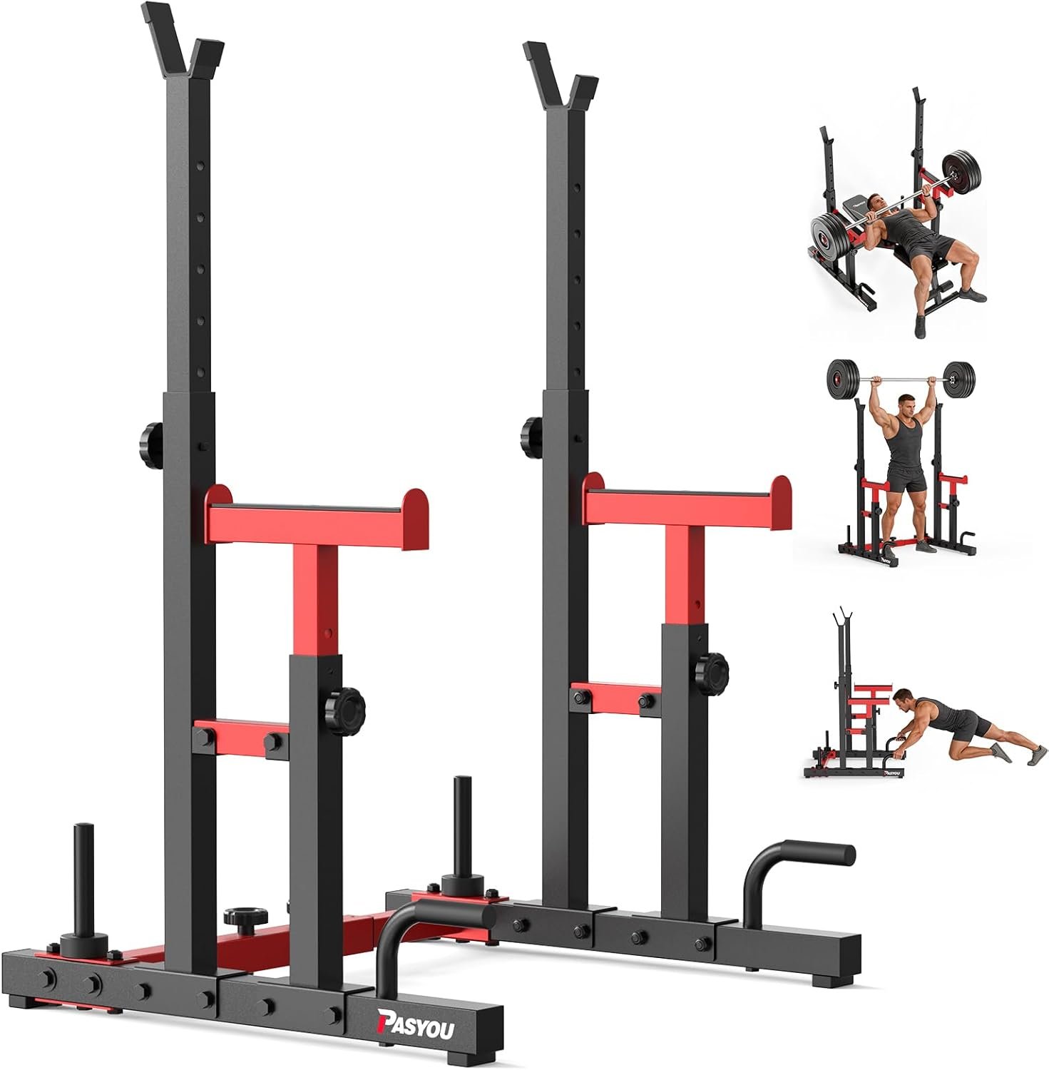 PASYOU Soporte Para Sentadillas Ajustable Máx. 250 KG