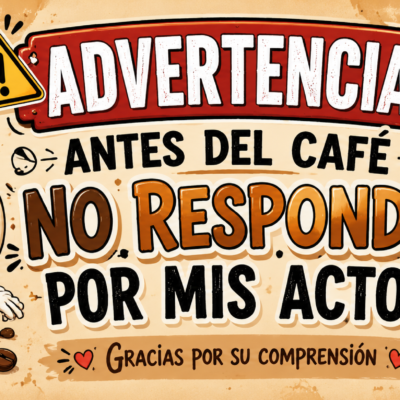 Taza Advertencia Antes del Café No Respondo por Mis Actos