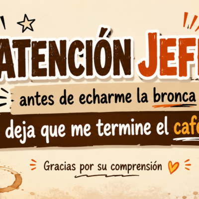 Taza Atención Jefe Antes de Echarme la Bronca
