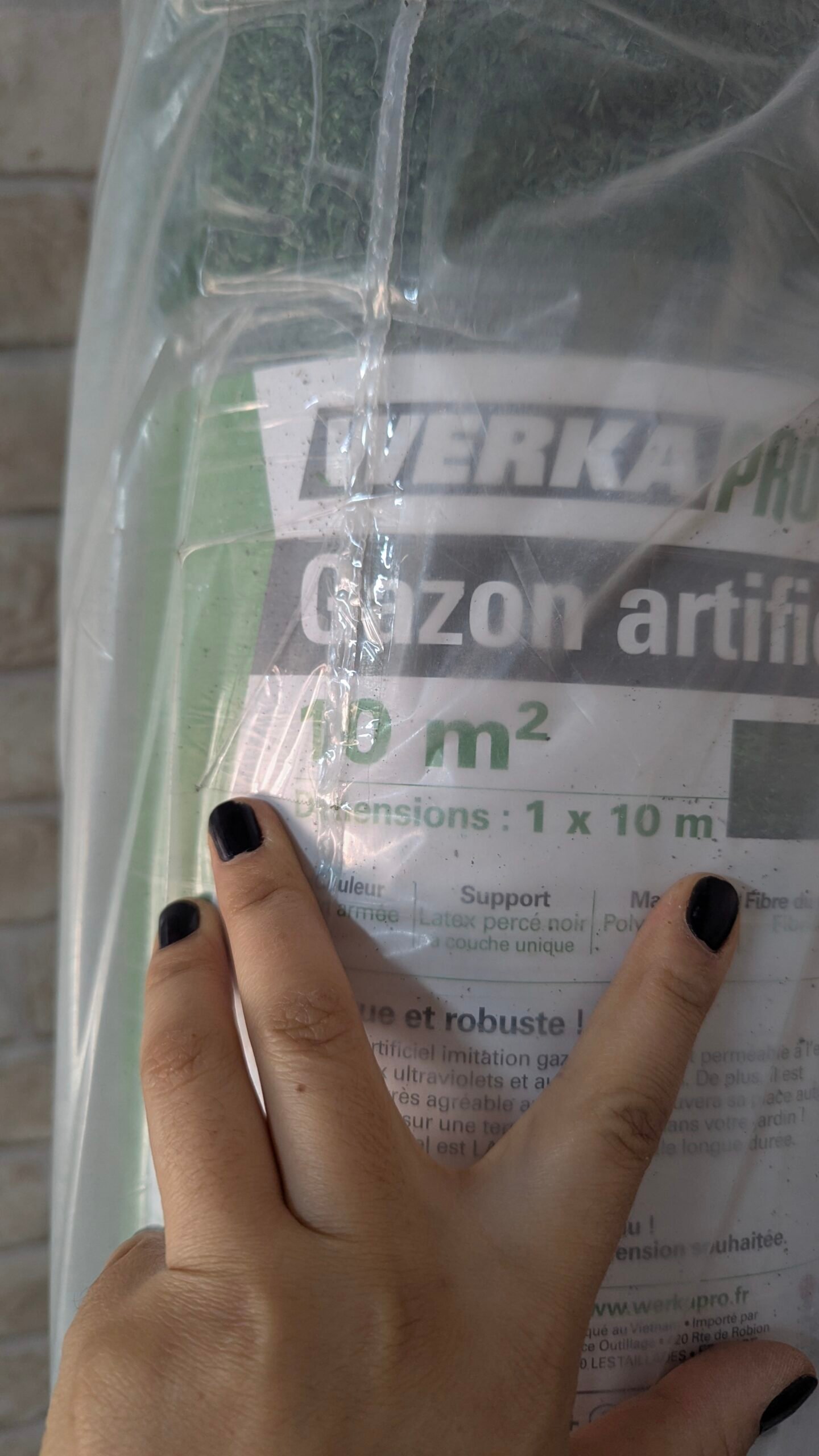 WERKA PRO Césped Artificial de 1 cm 1 x 10 m es Decir 10m² - Imagen 5
