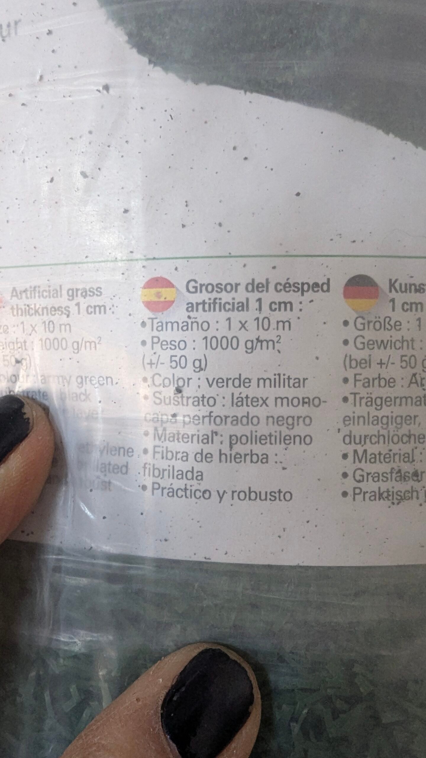 WERKA PRO Césped Artificial de 1 cm 1 x 10 m es Decir 10m² - Imagen 3