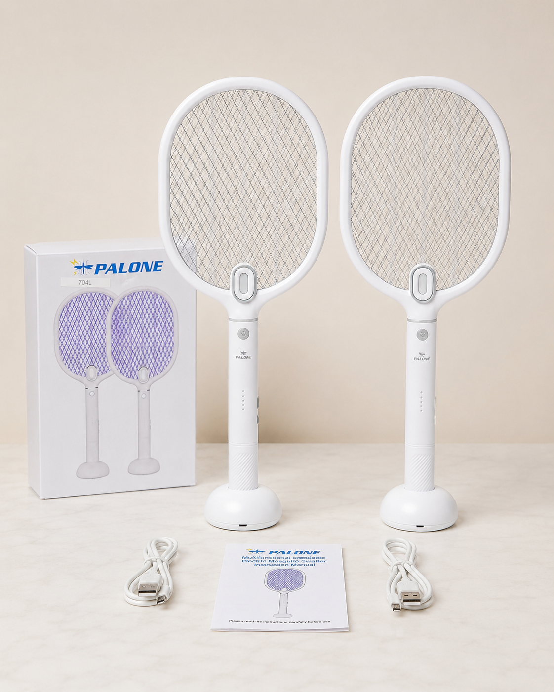 Lote 2 raquetas eléctricas mata mosquitos