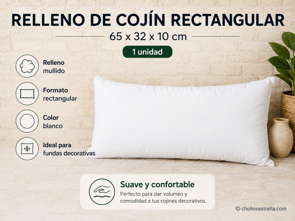 Relleno de cojín rectangular