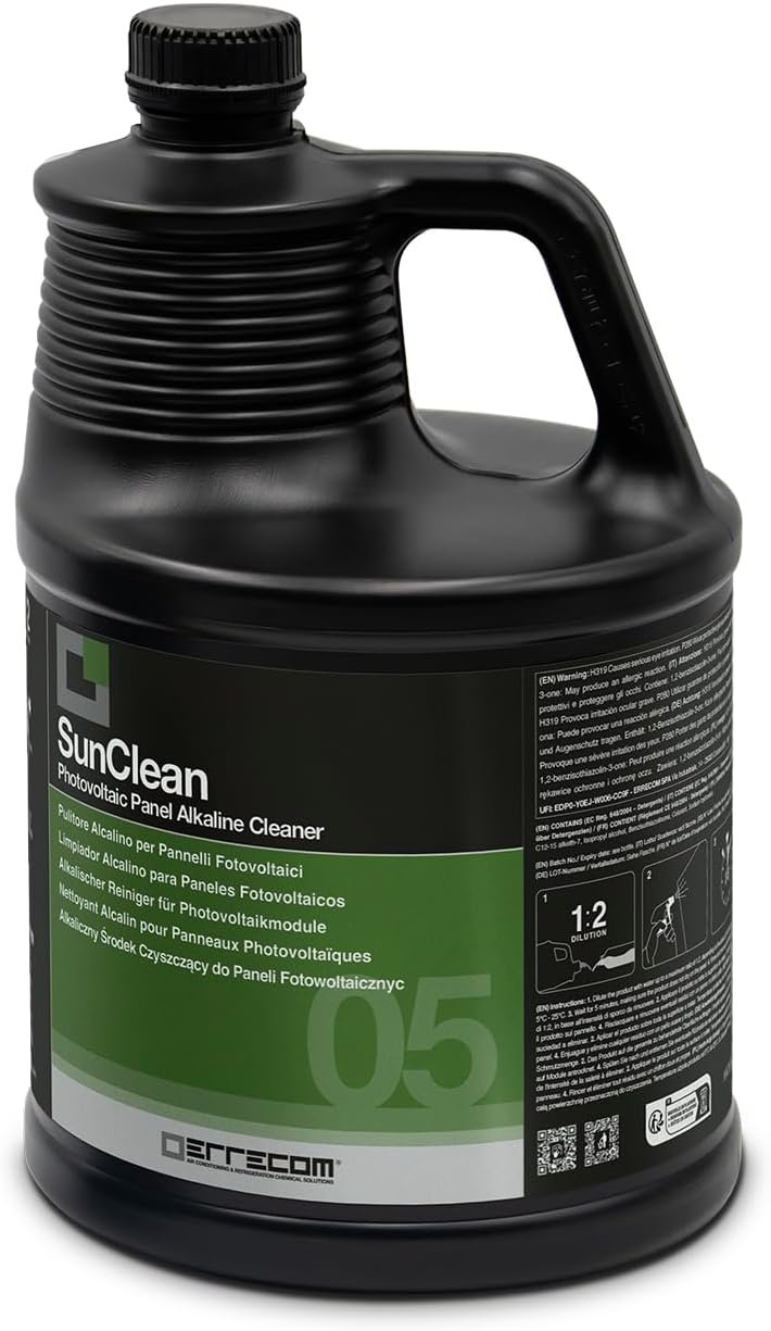 Errecom SunClean,Limpiador Alcalino para Paneles de Sistemas Fotovoltaicos