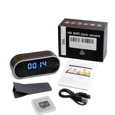 Reloj digital con cámara WiFi HD y microSD de 64 GB