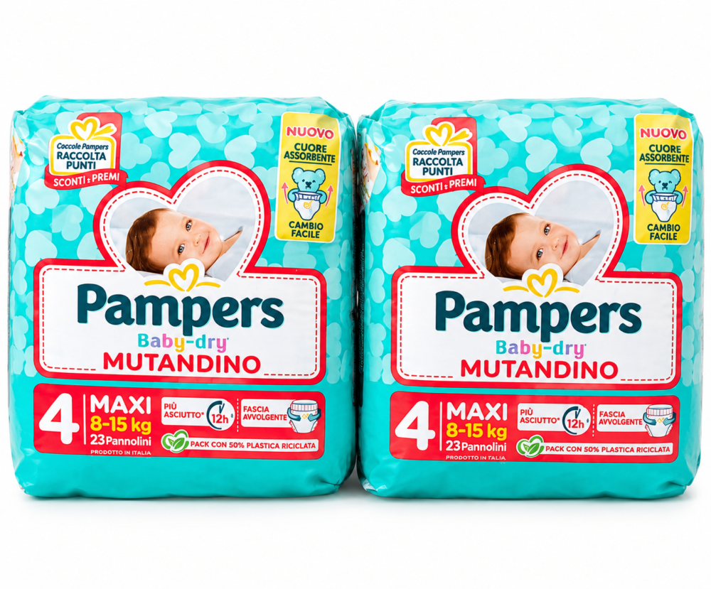 Pampers Baby-Dry Talla 4 Maxi – Lote 46 Pañales Braguita 8-15 kg